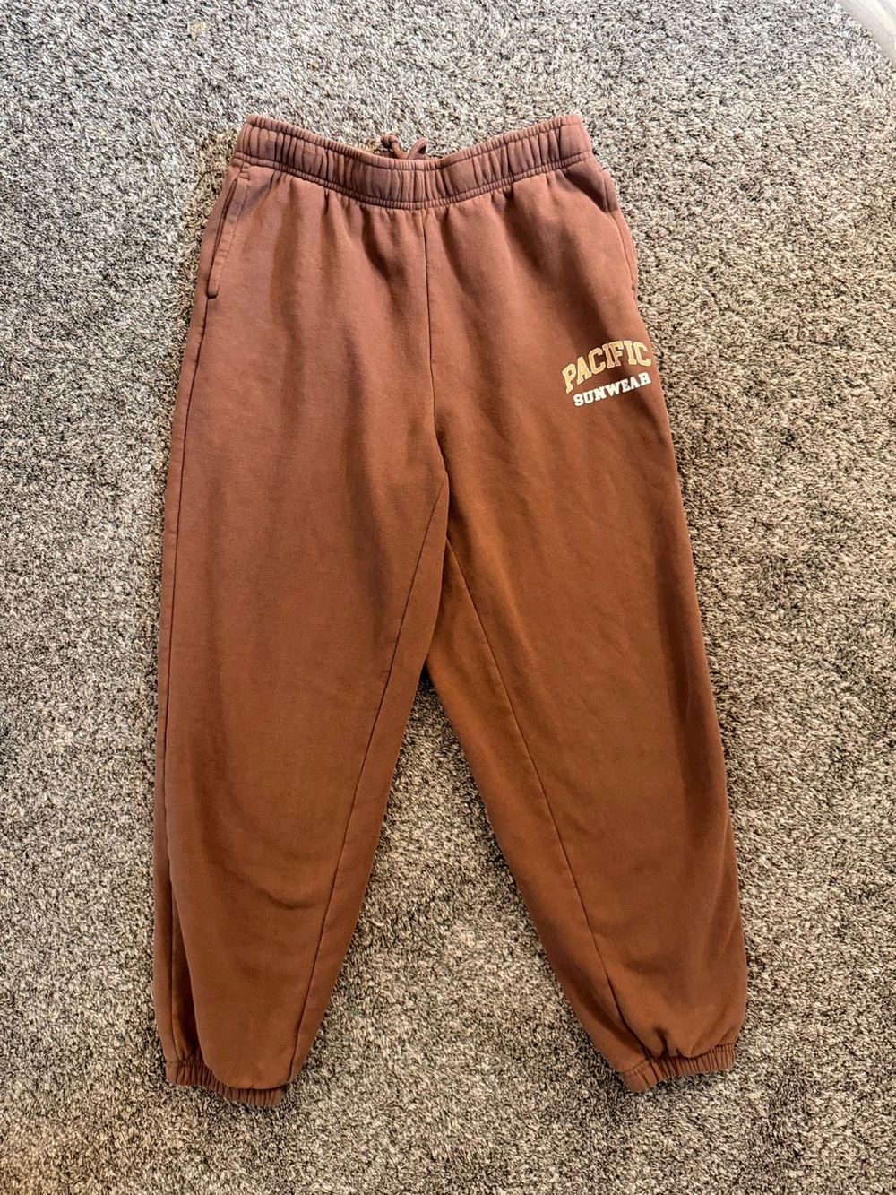 PacSun Brown Jogger Sweatpants with Pacific Sunwear Logo